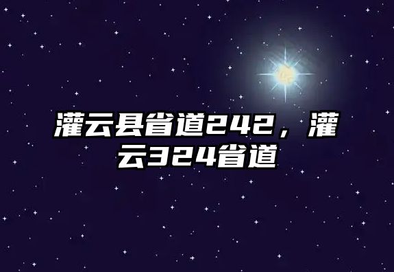 灌云縣省道242，灌云324省道