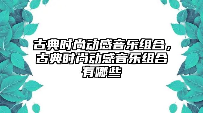 古典時尚動感音樂組合，古典時尚動感音樂組合有哪些